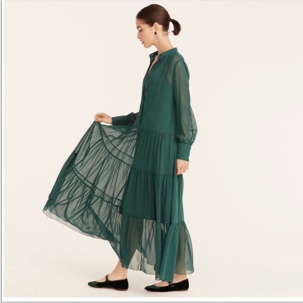 J. Crew Collection Tiered Tuxedo Dress